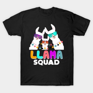 Llama Squad T-Shirt Retro 80s Style Gift T-Shirt